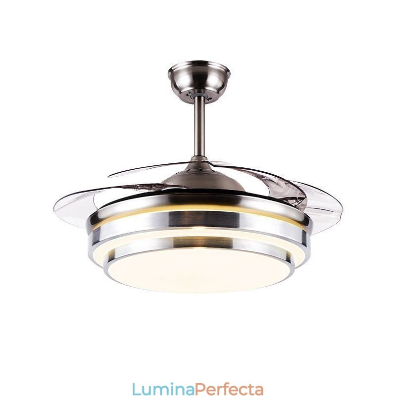 Lampă modernă ventilator de tavan ABS cu lamă ventilator Iluminare acrilic
