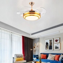 Lampă modernă ventilator de tavan ABS cu lamă ventilator Iluminare acrilic