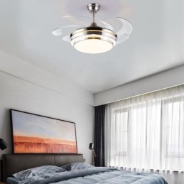 Lampă modernă ventilator de tavan ABS cu lamă ventilator Iluminare acrilic