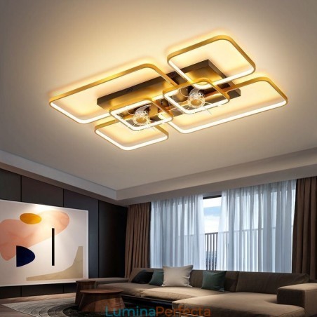 Ventilator de tavan cu lumini Decor Ventilator Lampă din acril Ventilator de tavan cu lumini Decor Ventilator Lampă din acril
