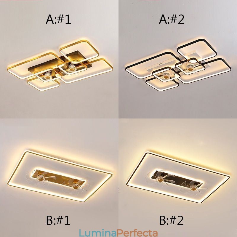 Ventilator de tavan cu lumini Decor Ventilator Lampă din acril