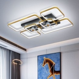 Ventilator de tavan cu lumini Decor Ventilator Lampă din acril