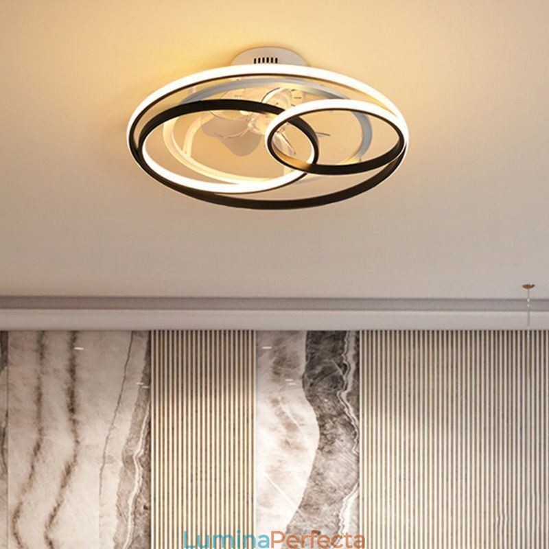 Plafoniere moderne Ventilator de tavan de designer cu inele cerc