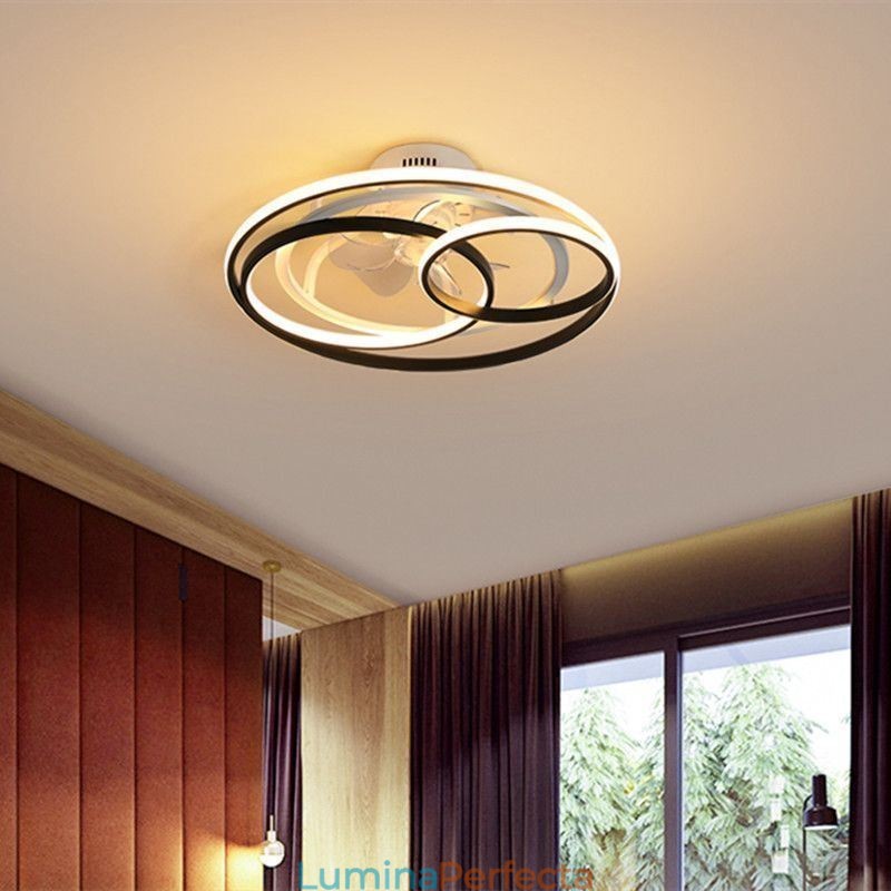 Plafoniere moderne Ventilator de tavan de designer cu inele cerc