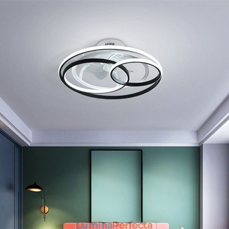 Plafoniere moderne Ventilator de tavan de designer cu inele cerc