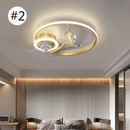 Ventilator de tavan cu lumini Decor Ventilator Lampă Acrilic