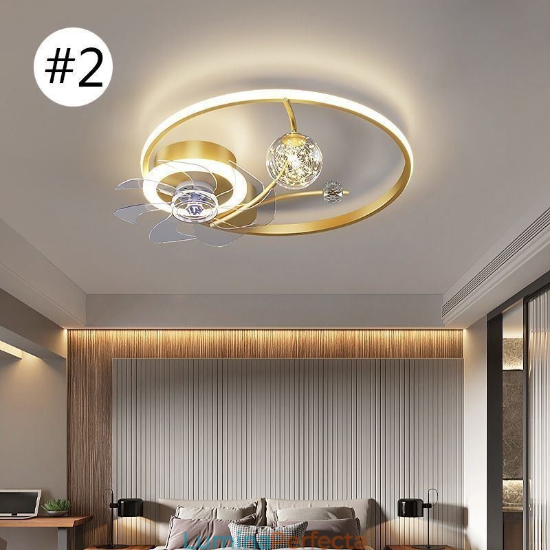 Ventilator de tavan cu lumini Decor Ventilator Lampă Acrilic