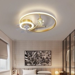 Ventilator de tavan cu lumini Decor Ventilator Lampă Acrilic