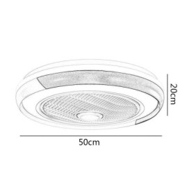 Lampă modernă pentru ventilator de tavan Lampă de tavan rotundă din acril cu telecomandă