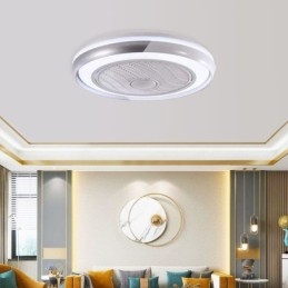 Lampă modernă pentru ventilator de tavan Lampă de tavan rotundă din acril cu telecomandă