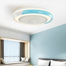 Lampă modernă pentru ventilator de tavan Lampă de tavan rotundă din acril cu telecomandă