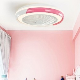 Lampă modernă pentru ventilator de tavan Lampă de tavan rotundă din acril cu telecomandă