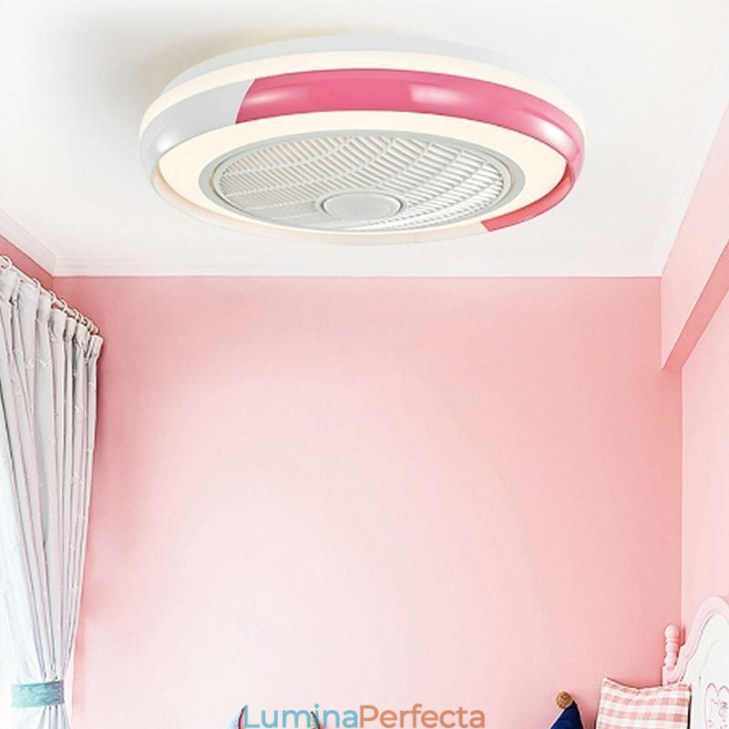 Lampă modernă pentru ventilator de tavan Lampă de tavan rotundă din acril cu telecomandă