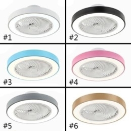 Lumini moderne pentru ventilator de tavan cu lampă rotundă din acril cu telecomandă