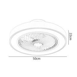 Lumini moderne pentru ventilator de tavan cu lampă rotundă din acril cu telecomandă