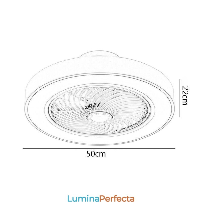 Lumini moderne pentru ventilator de tavan cu lampă rotundă din acril cu telecomandă