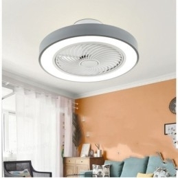 Lumini moderne pentru ventilator de tavan cu lampă rotundă din acril cu telecomandă