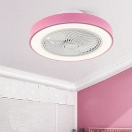 Lumini moderne pentru ventilator de tavan cu lampă rotundă din acril cu telecomandă