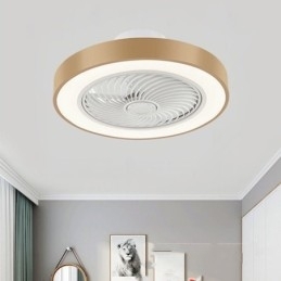 Lumini moderne pentru ventilator de tavan cu lampă rotundă din acril cu telecomandă
