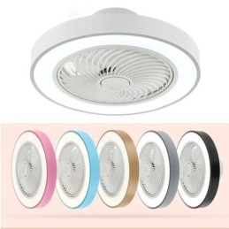 Lumini moderne pentru ventilator de tavan cu lampă rotundă din acril cu telecomandă