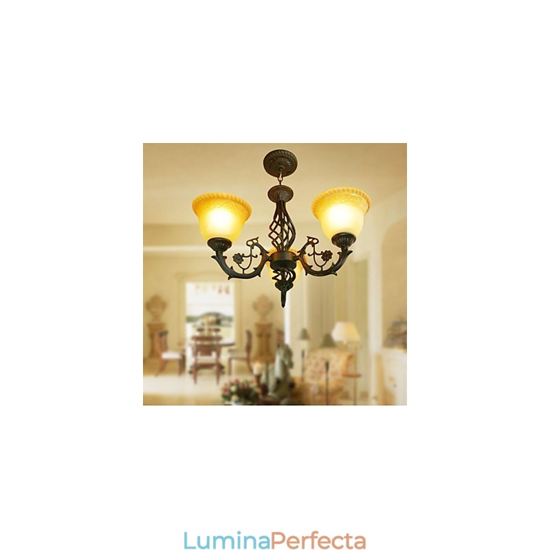 Candelabru vintage din fier forjat