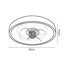 Lumini moderne pentru ventilator de tavan cu invertor Telecomandă Lampă pentru ventilator de plafon