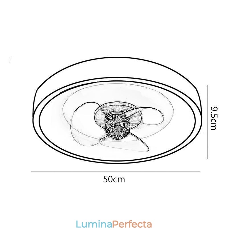 Lumini moderne pentru ventilator de tavan cu invertor Telecomandă Lampă pentru ventilator de plafon