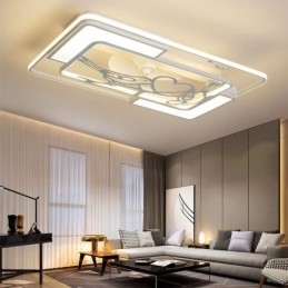 Corpuri de iluminat moderne cu ventilator de tavan dreptunghiular