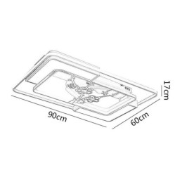 Corpuri de iluminat moderne cu ventilator de tavan dreptunghiular