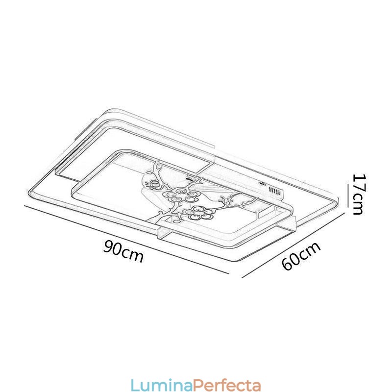 Corpuri de iluminat moderne cu ventilator de tavan dreptunghiular