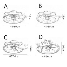 Lampă pentru ventilator de tavan din desene animate Lampă de tavan creativă pentru copii