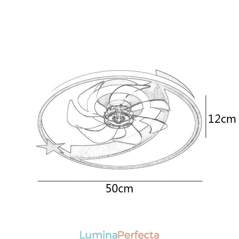 Ventilator de tavan Moon Lampă de plafon Creativity
