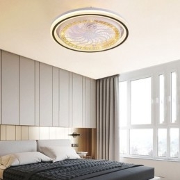 Ventilator de tavan inteligent cu decorare luminoasă cu reglaj continuu