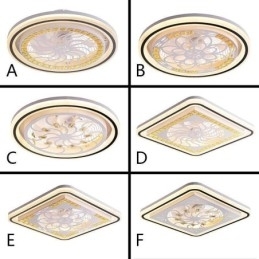 Ventilator de tavan inteligent cu decorare luminoasă cu reglaj continuu