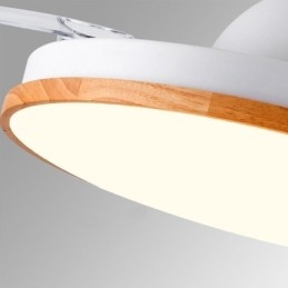 Lampă modernă pentru ventilator de tavan cu invertor, cu telecomandă, cu reglaj tricolor
