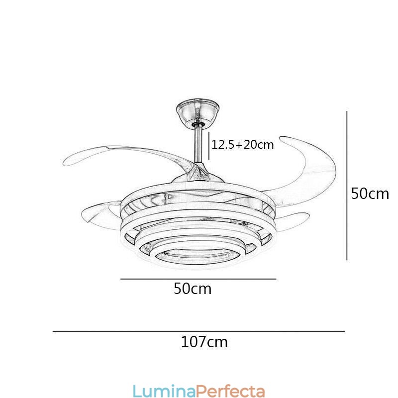 Ventilator cu invertor creativ, candelabru, ventilator