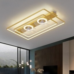 Ventilator de tavan modern cu montare încasată, cu telecomandă cu lumini