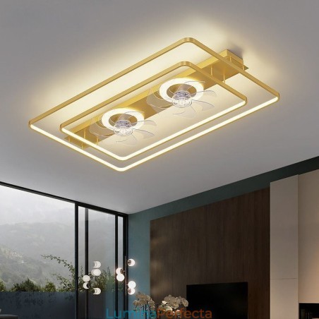 Ventilator de tavan modern cu montare încasată, cu telecomandă cu lumini Ventilator de tavan modern cu montare încasată, cu telecomandă cu lumini