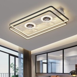 Ventilator de tavan modern cu montare încasată, cu telecomandă cu lumini