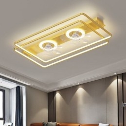 Ventilator de tavan modern cu montare încasată, cu telecomandă cu lumini