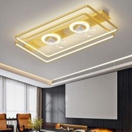Ventilator de tavan modern cu montare încasată, cu telecomandă cu lumini