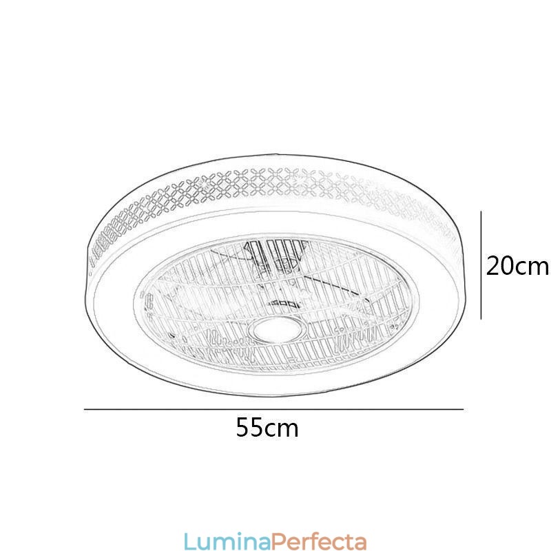 Ventilator de tavan ultra subțire Ventilator de tavan invizibil cu lumină
