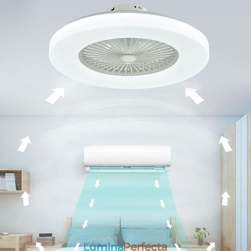 Ventilator Plafoniera Tricromatica Dimming Telecomanda cu 3 viteze