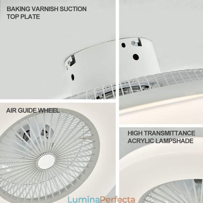 Plafoniera cu ventilator cu reglaj tricromatic cu telecomandă 3 viteze
