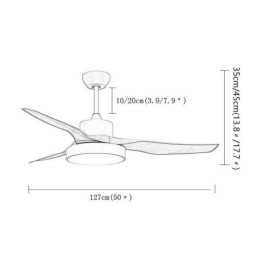 Ventilator de tavan cu telecomandă 3 pale