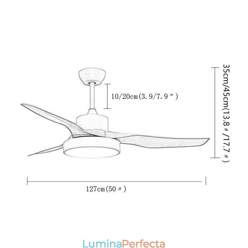 Ventilator de tavan cu telecomandă 3 pale