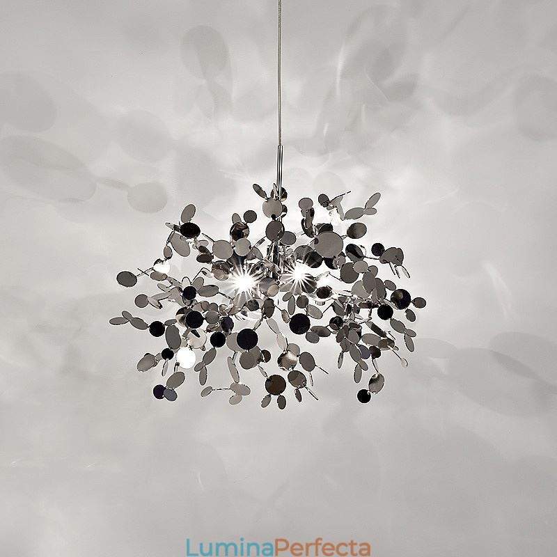 Candelabru cu 3 lumini Lampă suspendată din oțel inoxidabil Plafon