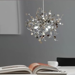 Candelabru cu 3 lumini Lampă suspendată din oțel inoxidabil Plafon