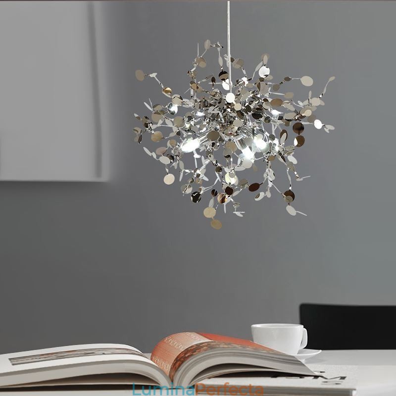 Candelabru cu 3 lumini Lampă suspendată din oțel inoxidabil Plafon