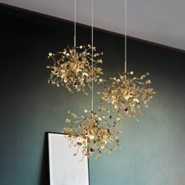 Candelabru cu 3 lumini Lampă suspendată din oțel inoxidabil Plafon